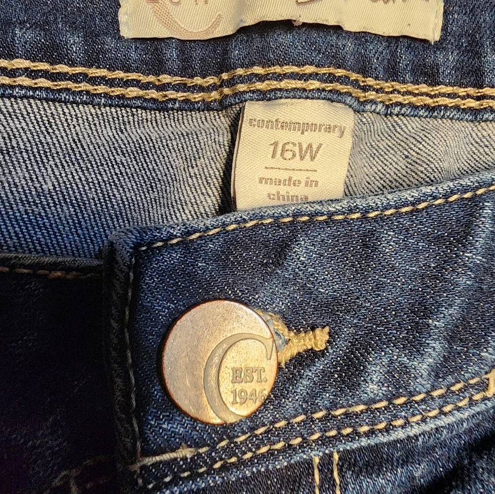 Women’s Dark Blue Distressed Jean Shorts with Heart Patch
